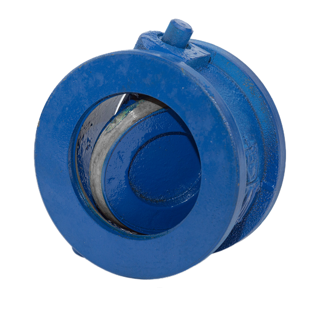 Клапан обратный чугунный поворотный (19ч21бр) Ду 80 Ру 16 межфл КАЗ